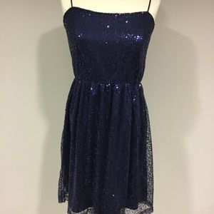NWT Blue Sequin Dress by ISSI, size Small
